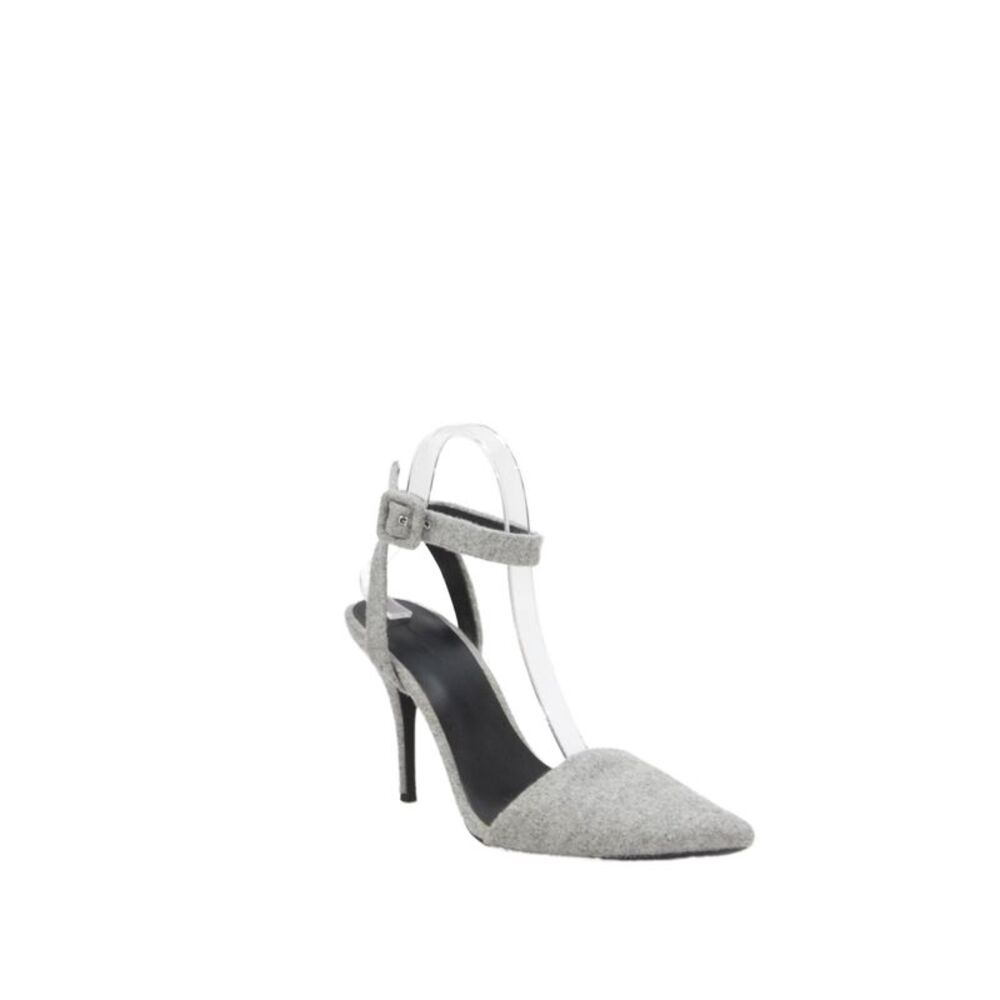 Alexander Wang Womens Pointed Toe Ankle Strap Pump Gray Size 37.5 7.5